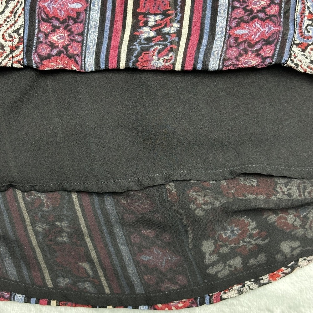 Joie Tank Top Womens XS Black Paisley Halter Silk Lined Boho Tassel Camisole - Picture 5 of 10